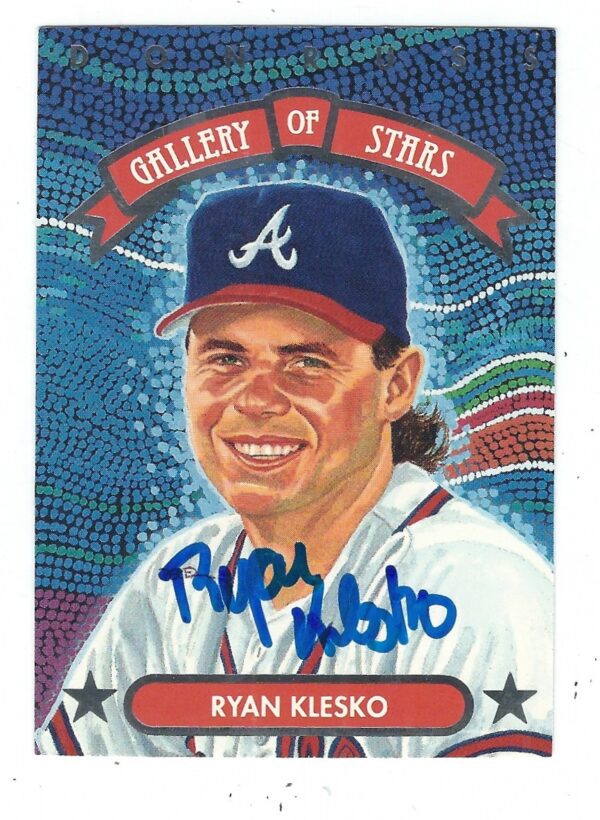 Autographed RYAN KLESKO 1992 DONRUSS Gallery of Stars Card