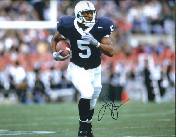 Autographed LARRY JOHNSON 8X10 Penn State University Photo