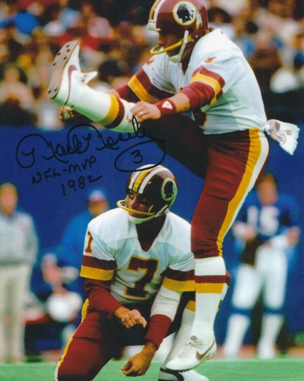 Autographed MARK MOSELEY 8x10 Washington Redskins Photo