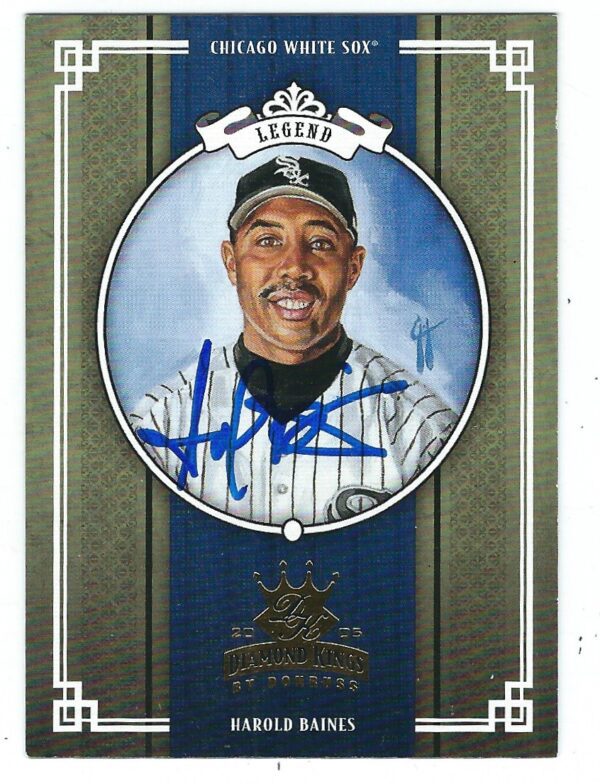 Autographed  HAROLD BAINES 2005 Donruss Diamond King