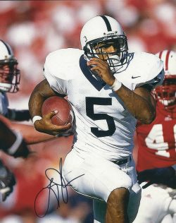 Autographed LARRY JOHNSON 8X10 Penn State University Photo