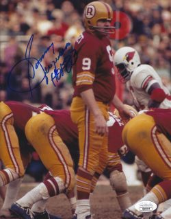 Autographed SONNY JURGENSEN 8X10 Washington Redskins Photo JSA