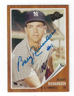 Autographed BOBBY RICHARDSON 2004 Topps All Time Fan Favorites Card