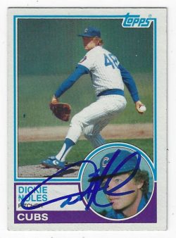 Autographed DICKIE NOLES Chicago Cubs 1983 Topps Card