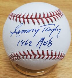 Autographed Sammy Taylor "1962 Mets" Rawlings Official Major League Baseball