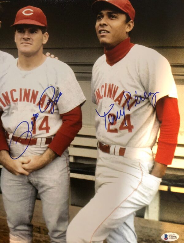Autographed Pete Rose and Tony Perez Cincinnati Reds 11x14 Photo