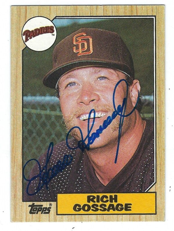 Autographed GOOSE GOSSAGE 1987 Topps Card