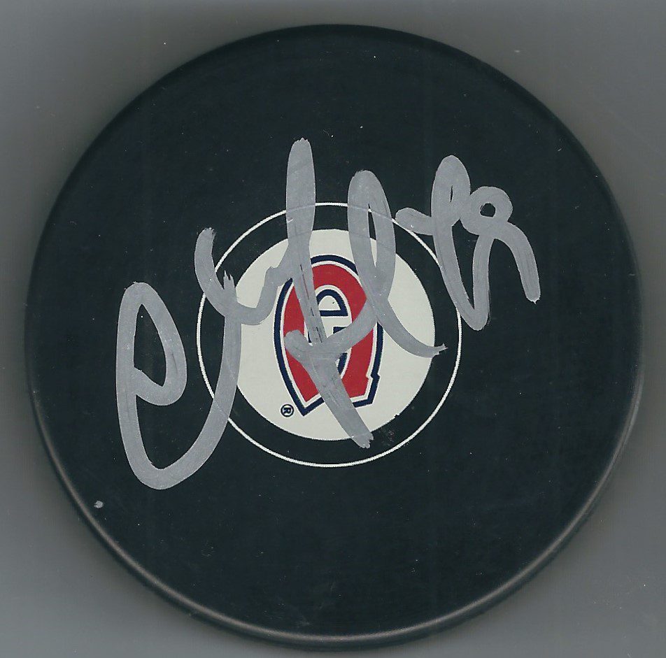 AUTOGRAPHED ANDREI MARKOV Montreal Canadiens Hockey Puck - Main Line ...
