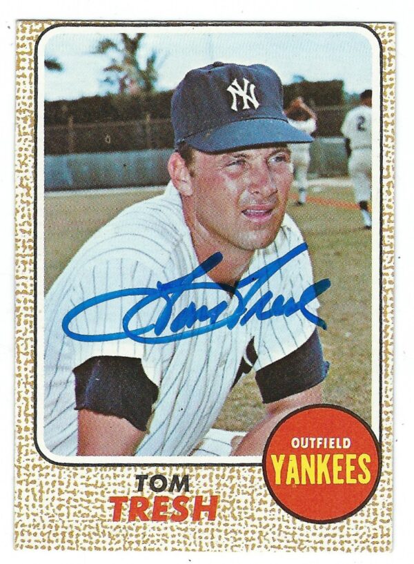 Autographed TOM TRESH 1968 Topps Card
