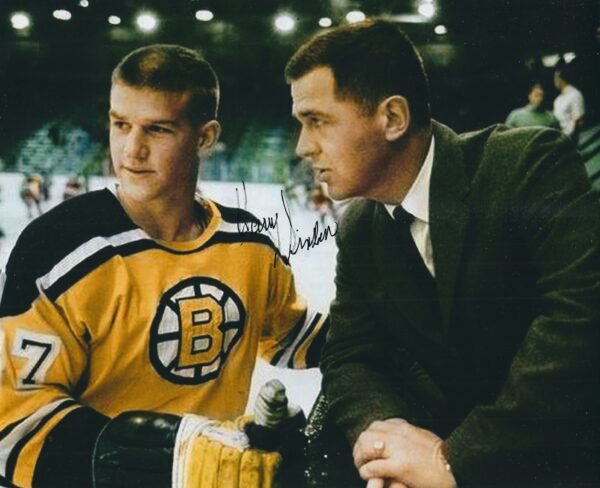 Autographed HARRY SINDEN 8X10 Boston Bruins Photo
