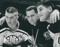 Autographed HARRY SINDEN 8X10 Boston Bruins Photo