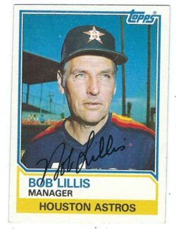 Autographed BOB LILLIS 1983 Topps Card
