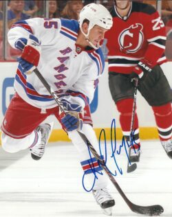 Autographed KRIS NEWBURY 8X10 New York Rangers Photo