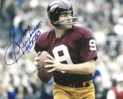 Autographed SONNY JURGENSEN 8X10 Washington Redskins Photo