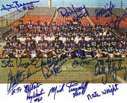 Autographed 1976 Vikings Team 8X10 photo 15 Signatures