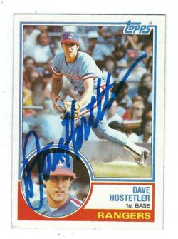 Autographed DAVE HOSTETLER 1983 Topps Card