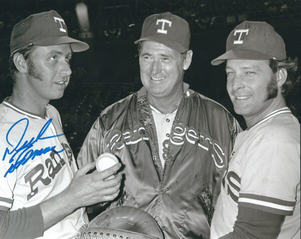 AUTOGRAPHED DICK BOSMAN 8x10 Texas Rangers Photo