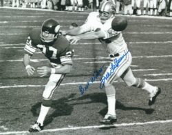 Autographed DICK LEBEAU 8X10  DETROIT LIONS Photo
