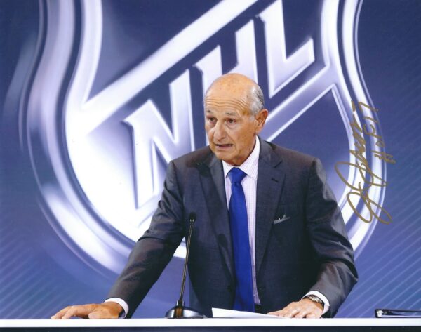 Autographed JEREMY JACOBS HOF 17 8X10 Boston Bruins Photo
