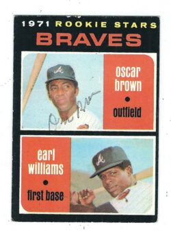 Autographed OSCAR BROWN Atlanta Braves 1971 Topps Card