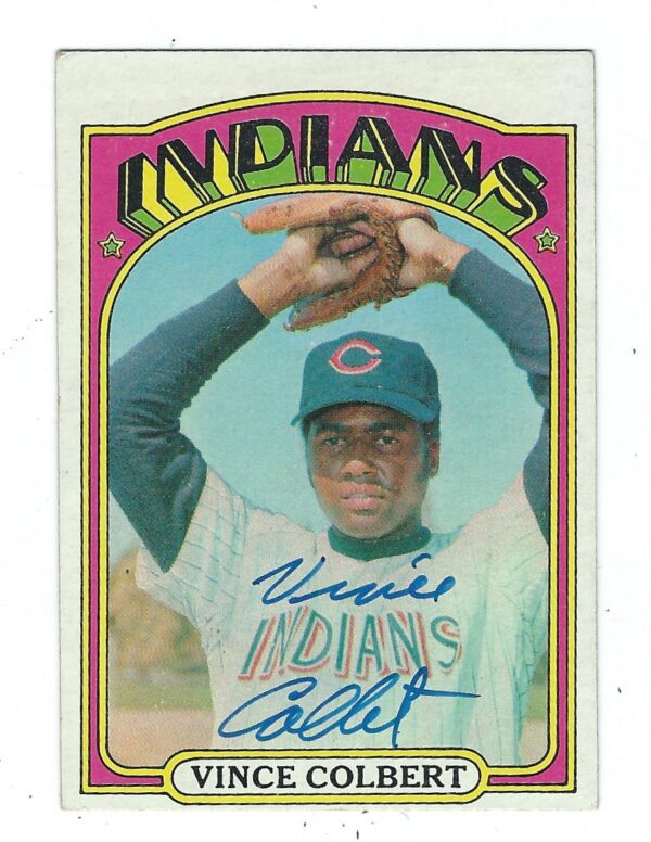 Autographed VINCE COLBERT 1972 Topps Card