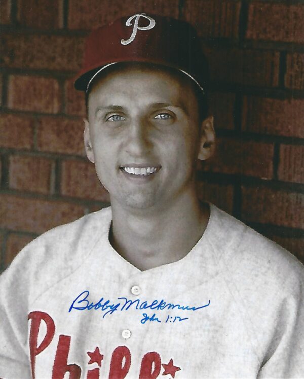 AUTOGRAPHED BOBBY MALKMUS 8X10 Philadelphia Phillies Photo