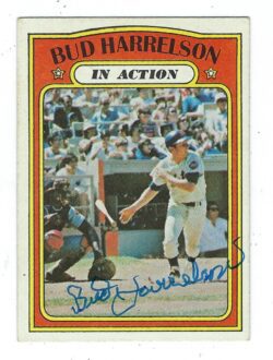 Autographed 1972 Topps BUD HARRELSON New York Mets Card