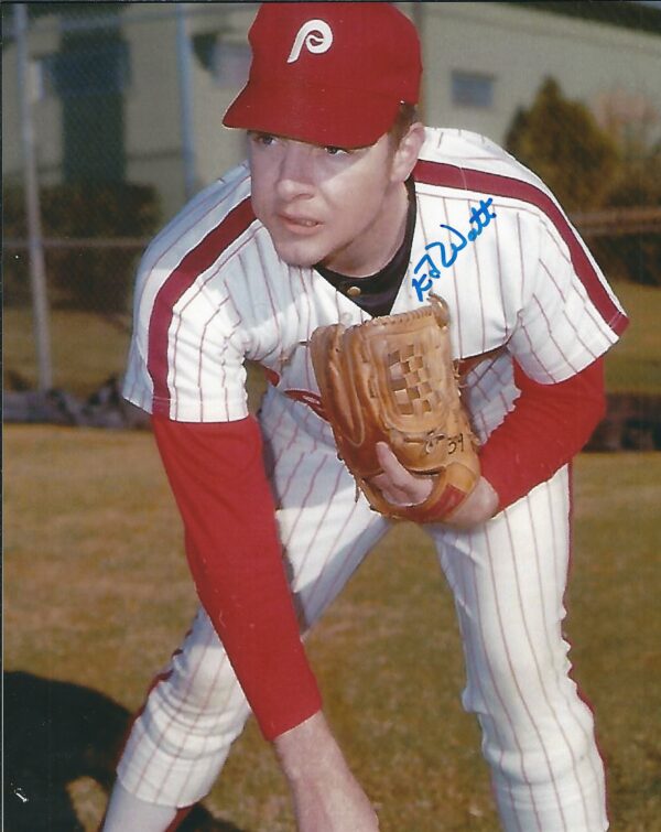 AUTOGRAPHED EDDIE WATT 8x10 Philadelphia Phillies Photo