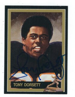 Autographed TONY DORSETT Pitt Panthers 1991 Heisman Collection Card