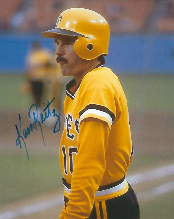 Autographed KEN REITZ 8x10 Pittsburgh Pirates Photo
