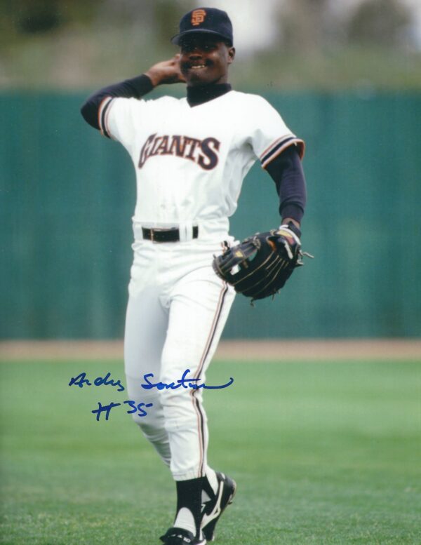 AUTOGRAPHED ANDRES SANTANA 8X10 San Francisco Giants photo