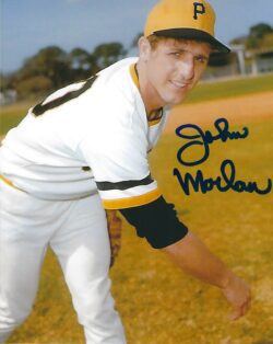 Autographed JOHN MORLAN 8x10 Pittsburgh Pirates Photo
