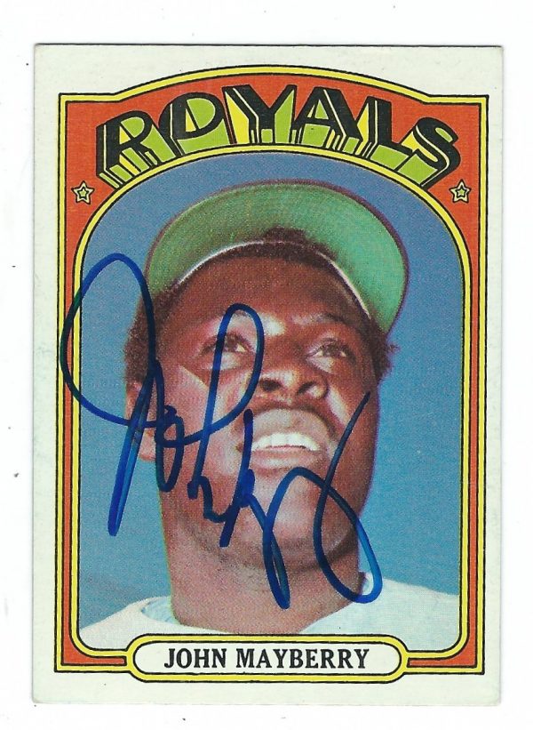Autographed JOHN MAYBERRY 1972 Topps Card