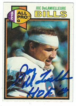 Autographed Joe DeLamielleure Buffalo Bills 1979 TOPPS Card