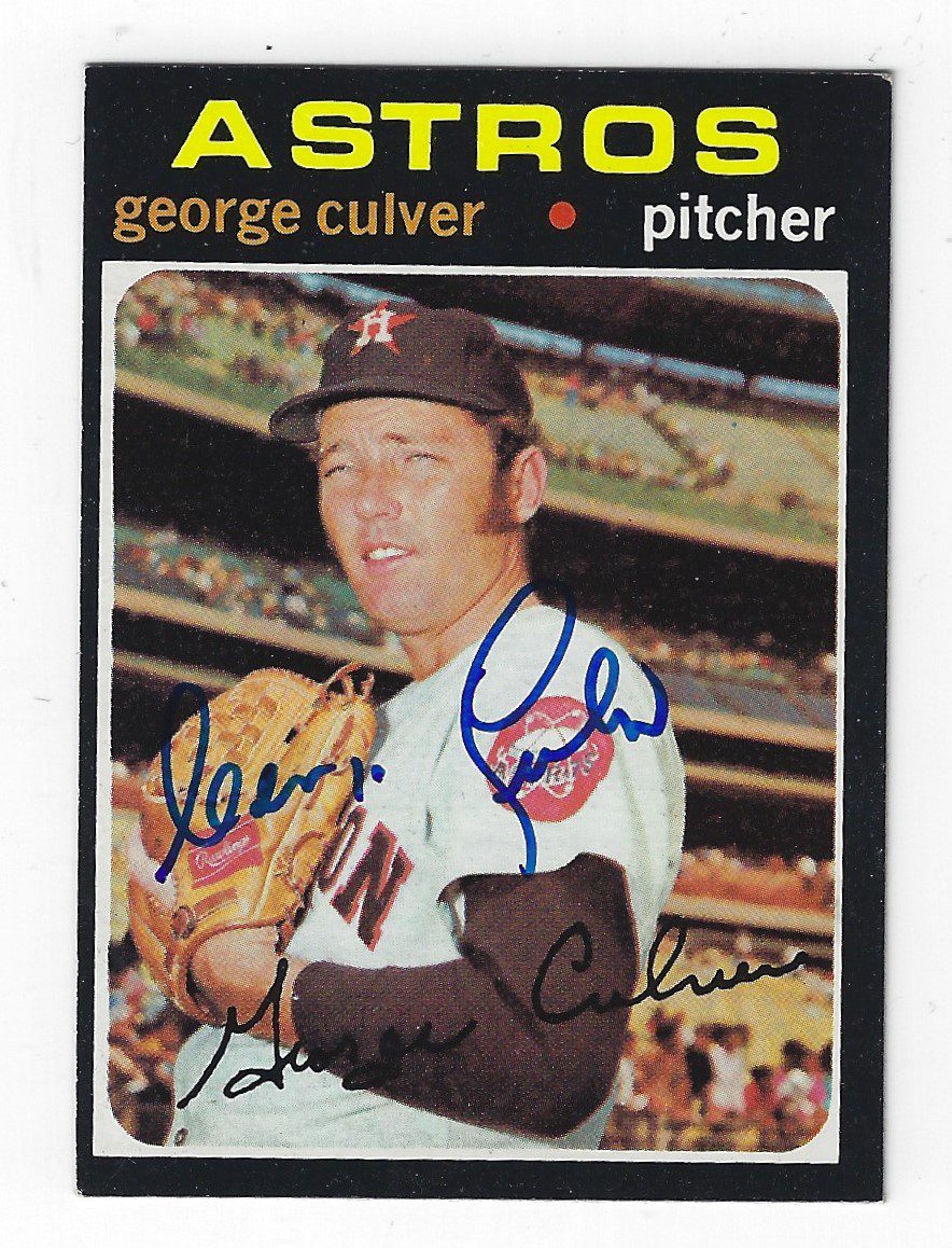 Autographed GEORGE CULVER 1971 Topps Card - Main Line Autographs