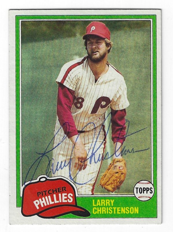Autographed LARRY CHRISTENSON 1981 Topps Card