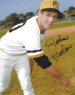 Autographed JOHN MORLAN 8x10 Pittsburgh Pirates Photo