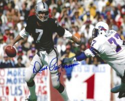 Autographed DAN PASTORINI 8X10 Oakland Raiders photo