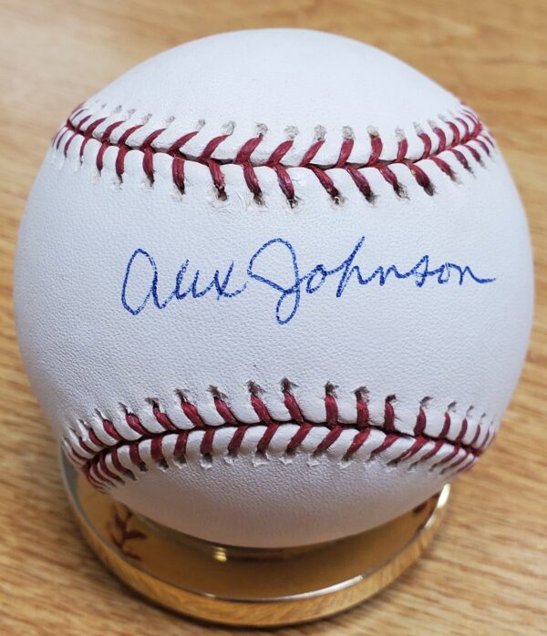 Autographed ALEX JOHNSON Official Major League Baseball
