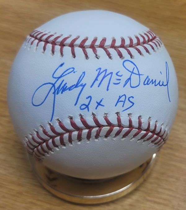 Autographed LINDY MCDANIEL "2x AS" Official Major League Baseball