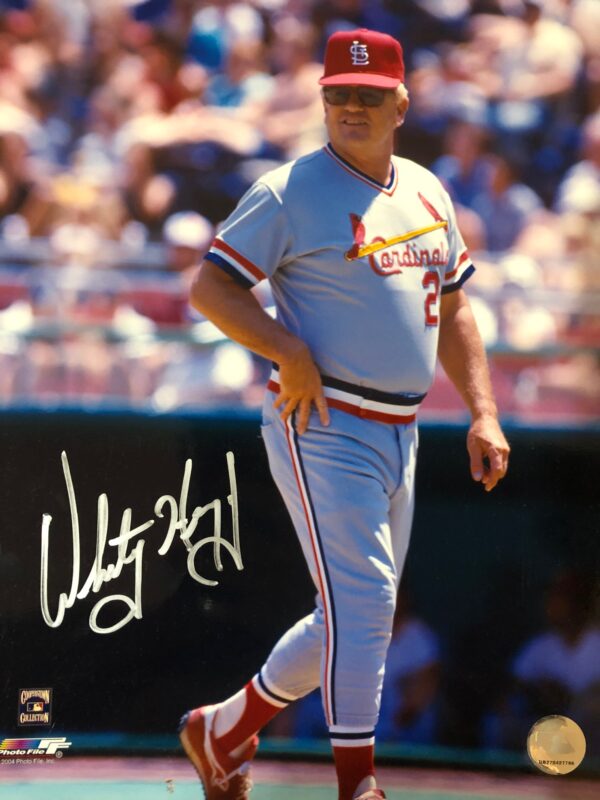 Autographed Whitey Herzoz St. Louis Cardinals 11x14  Photo