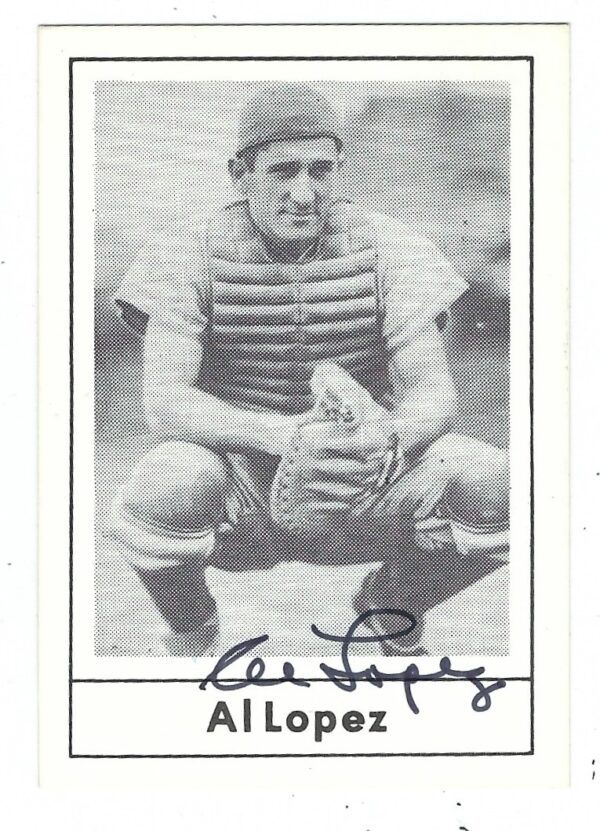 Autographed AL LOPEZ Brooklyn Dodgers 1978 Grand Slam Card