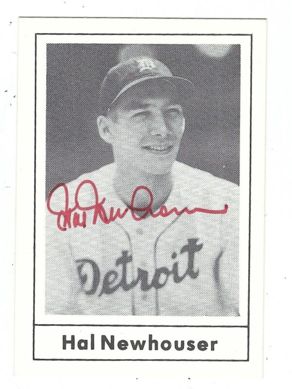 Autographed HAL NEWHOUSER Detroit Tigers 1978 Grand Slam Card