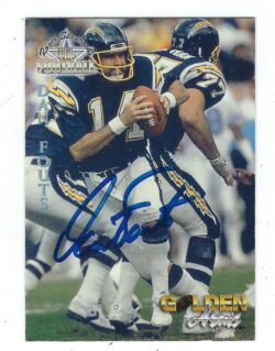 Autographed Dan Fouts San Diego Chargers 1993 Ted Williams Card
