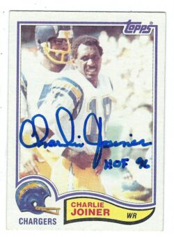 CHARLIE JOINER  Autographed 1982 Topps Card