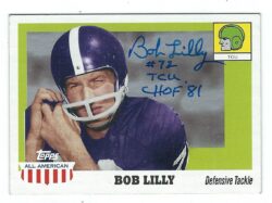 Autographed Bob Lilly Dallas Cowboys SMU 2005 Topps All American Card #26