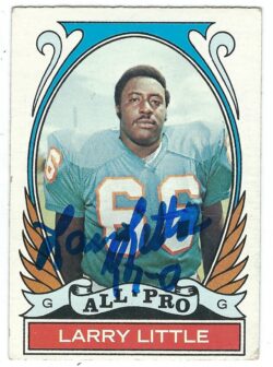 Autographed LARRY LITTLE Miami Dolphins 1972 Topps Card #267