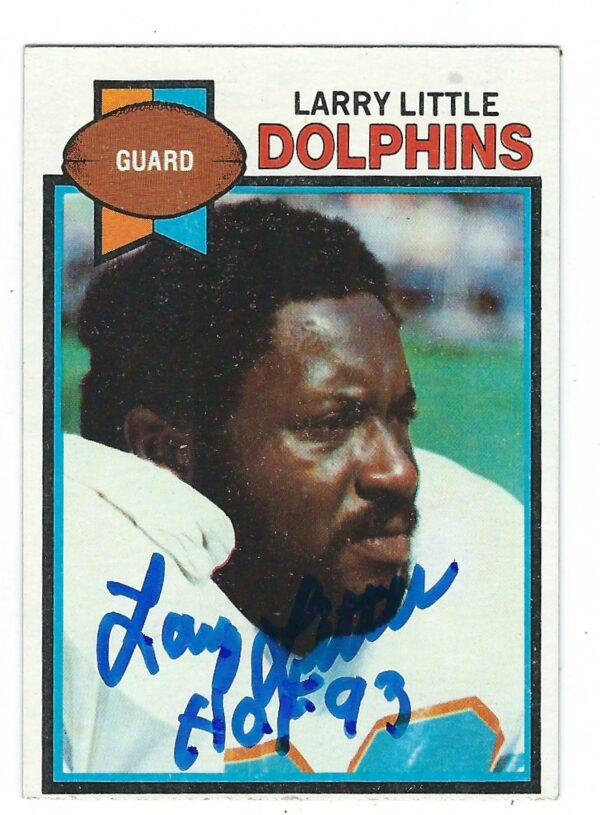 Autographed LARRY LITTLE Miami Dolphins 1979 Topps Card #60