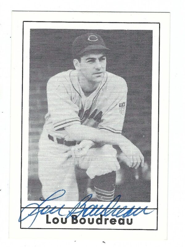 Autographed LOU BOUDREAU 1978 Grand Slam card