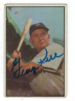 Autographed GEORGE KELL Boston Red Sox 1953 Bowman Card